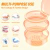Denture Case Retainer Cleaning Case: 2 in 1 Retainer Case, No-Leak Denture Bath Box Cup, Complete Clean Care for Dentures, Clear Braces, Mouth Guard, Night Guard & Retainers view 3