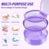 Denture Case Retainer Cleaning Case: 2 in 1 Retainer Case, No-Leak Denture Bath Box Cup, Complete Clean Care for Dentures, Clear Braces, Mouth Guard, Night Guard & Retainers view 3
