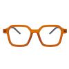 AOOLIA Reading Glasses for women Men Square Blue Light Blocking Glasses Filter UV Lightweight Readers with Spring Hinge (Orange, 3, x) view 1