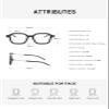 AOOLIA Reading Glasses for women Men Square Blue Light Blocking Glasses Filter UV Lightweight Readers with Spring Hinge (Orange, 3, x) view 3