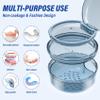 Denture Case Retainer Cleaning Case: 2 in 1 Retainer Case, No-Leak Denture Bath Box Cup, Complete Clean Care for Dentures, Clear Braces, Mouth Guard, Night Guard & Retainers view 2