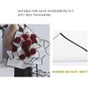 20 Pcs Black Edge White Flower Wrapping Paper, Waterproof Valentine's Day Bouquet Wrapping Paper 23x23 Inches for DIY Crafts, Florist Bouquet Packaging view 4