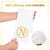 100 Gold Monogram Disposable Napkins - Letter N Hand Towels Decorative, Dinner Napkins for Guest, Monogrammed Hand Towels for Bathroom Wedding Birthday Party Baby Shower view 3