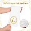 100 Gold Monogram Disposable Napkins - Letter L Hand Towels Decorative, Dinner Napkins for Guest, Monogrammed Hand Towels for Bathroom Wedding Birthday Party Baby Shower view 3