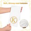 100 Gold Monogram Disposable Napkins - Letter K Hand Towels Decorative, Dinner Napkins for Guest, Monogrammed Hand Towels for Bathroom Wedding Birthday Party Baby Shower view 3