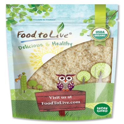 Food to Live Organic Cashew Flour, 3 Pounds - Non-GMO, Finely Ground Nuts, Raw Powder, Natural, Paleo, Kosher, High in Protein, Dietary Fiber, Vitamin E, Copper, Manganese, Magnesium & Riboflavin.