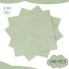 100 Pcs 2-Ply Sage Green Napkins Folded 5 x 5 inch Disposable Cocktail Napkins Paper Napkins for Dinner Wedding Party Beverage Napkins view 2