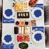 100 pcs 2-Ply Navy Blue Napkins Folded 5 x 5 inch Disposable Cocktail Napkins Paper Napkins for Dinner Wedding Party Beverage Napkins view 4