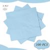 100 pcs 2-Ply Light Blue Napkins Folded 5 x 5 inch Disposable Cocktail Napkins Paper Napkins for Dinner Wedding Party Baby Blue Beverage Napkins view 2