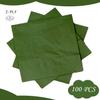 100 pcs 2-Ply Green Napkins Folded 5 x 5 inch Disposable Cocktail Napkins Paper Napkins for Dinner Wedding Party Beverage Napkins view 2