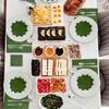 100 pcs 2-Ply Green Napkins Folded 5 x 5 inch Disposable Cocktail Napkins Paper Napkins for Dinner Wedding Party Beverage Napkins view 4