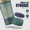 BlenderBottle Shaker Bottle with Pill Organizer and Storage for Protein Powder, Classic V2 ProStak System, 22-Ounce, Tan view 2