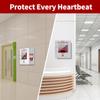 ISOP AED Storage - AED Cabinet Gray + Sign | Wall-Mounted Box | Aluminium Outdoor Indoor Defribillator Cabinet - Survival Kit | Emergency Equipment | Wall Mounted Rescue Equipment | Caja para DAE view 3