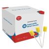 100 Pack Disposable Oral Swabs, Sterile Dental Sponge Swabsticks Unflavored for Mouth & Gum Cleaning - Yellow view 1