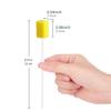 100 Pack Disposable Oral Swabs, Sterile Dental Sponge Swabsticks Unflavored for Mouth & Gum Cleaning - Yellow view 2
