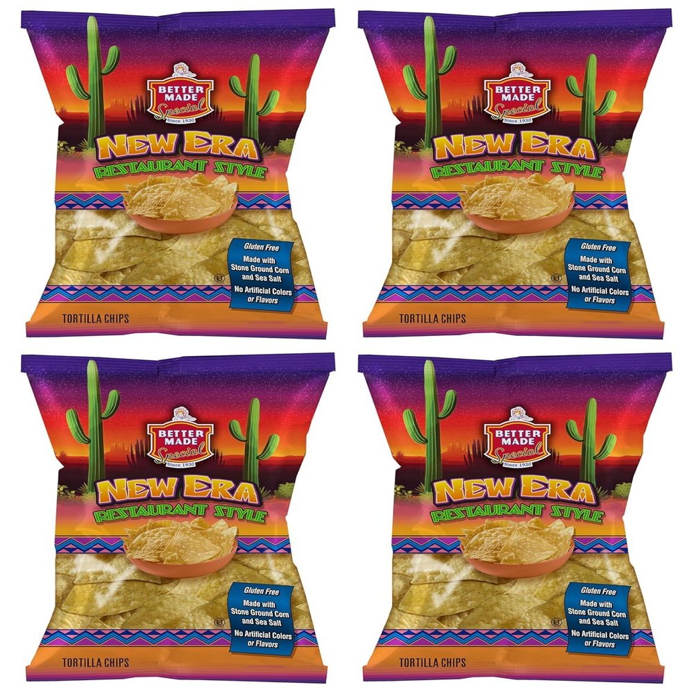 Better Made Special New Era Restaurant Style Tortilla Chips 8 x 11oz Bags - Gluten Free - Stone Ground Corn - Snacks - Nachos - Salsa & Guacamole - Family Owned Since 1930