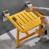 KarFri Foldable Shower Chair Wall Mounted Shower Seat Stainless Steel Skeleton Shower Stool for Elderly and Disabled Load Capacity 330 Lbs (Color : Yellow) view 2