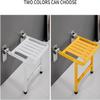 KarFri Foldable Shower Chair Wall Mounted Shower Seat Stainless Steel Skeleton Shower Stool for Elderly and Disabled Load Capacity 330 Lbs (Color : Yellow) view 4