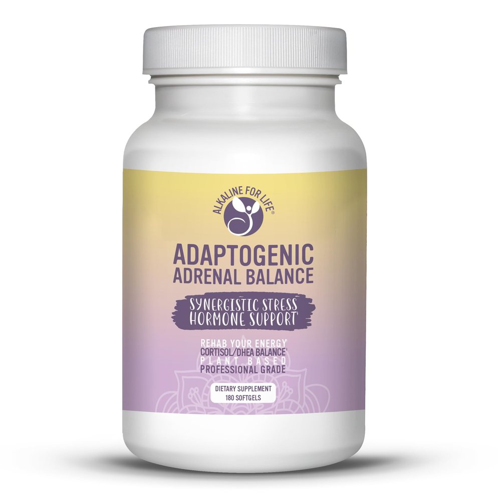 Alkaline for Life Adaptogenic Adrenal Balance - Including apadptogens: Rhodiola, Relora, Perilla, Phosphatidylcholine - Adrenal Support Supplements 180 Ca[sules