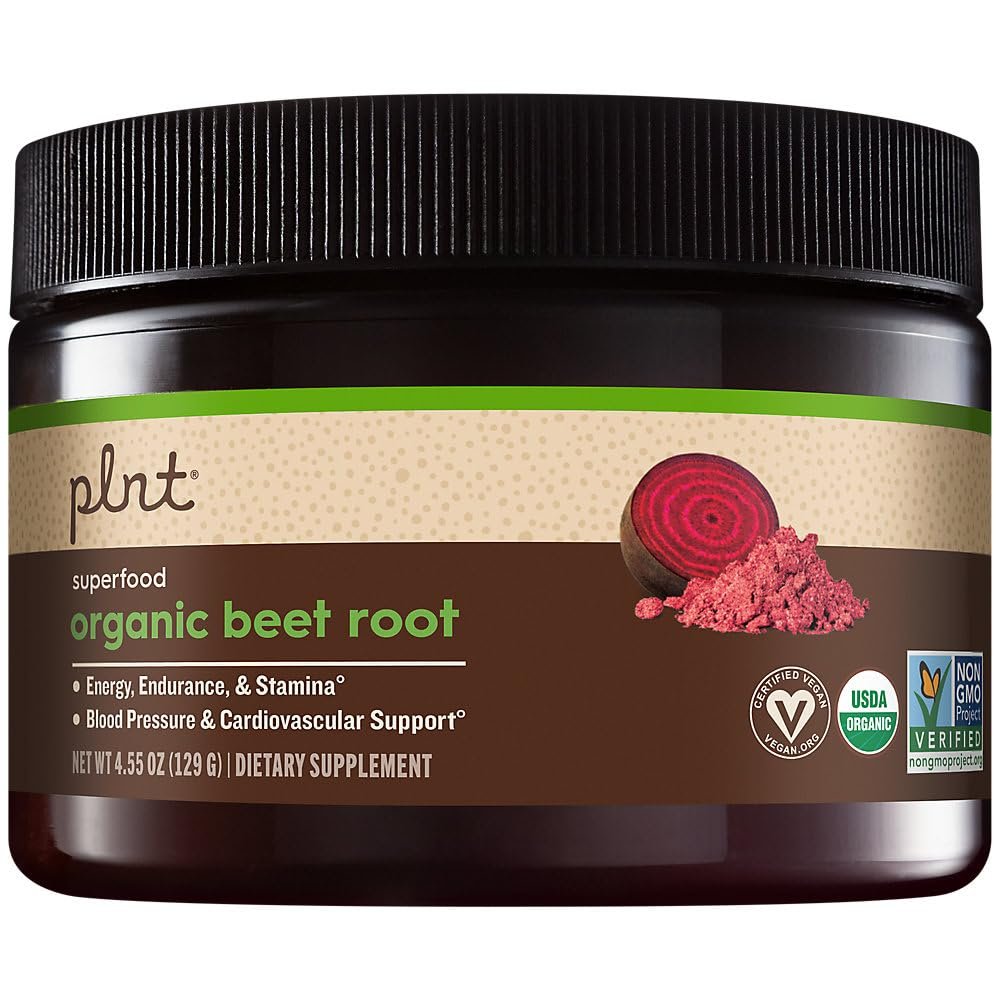 Organic Beet Root Powder a Superfood - Natural Energy & Healthy Blood Pressure Support (4.55 oz. / 30 Servings)