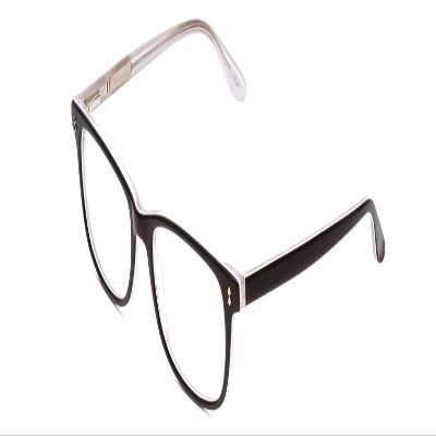 Calabria Ernest 4617 Cat-Eye Reading Glasses +0.75 Shiny Black Crystal Men Women 56mm
