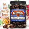 Dark Chocolate Covered Walnuts by It's Delish, 48 OZ Jumbo Container | Chocolate Walnut Candy Nuts Bulk Walnuts Chocolates Sweet & Crunchy Nut Snack | Vegan, Kosher view 3