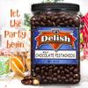 Milk Chocolate Covered Pistachios by It's Delish, 48 OZ Jumbo Container | Milk Chocolate Coated Dipped Candy Nuts Bulk Pistachio Chocolates Sweet & Crunchy Nut Snack | Kosher Dairy view 3