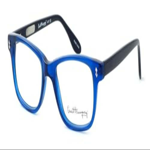 Calabria Ernest 4617 Cat-Eye Reading Glasses +4.50 Matte Black Crystal Clear Layered Silver Studs Men Women 52mm