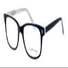 Calabria Ernest 4617 Cat-Eye Reading Glasses +4.50 Matte Black Crystal Clear Layered Silver Studs Men Women 52mm view 3