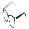 Calabria Ernest 4617 Cat Eye Reading Glasses +0.50 Matte Black Crystal Clear Layered Silver Studs Men Women 52mm view 2