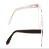 Calabria Ernest 4617 Cat Eye Reading Glasses +0.50 Matte Black Crystal Clear Layered Silver Studs Men Women 52mm view 4