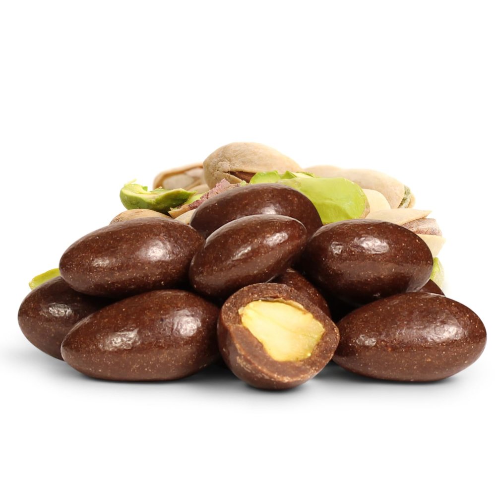 Milk Chocolate Covered Pistachios by It's Delish, 2 lbs Bulk Bag | Milk Chocolate Coated Dipped Candy Nuts Bulk Pistachio Chocolates Sweet & Crunchy Nut Snack | Kosher Dairy