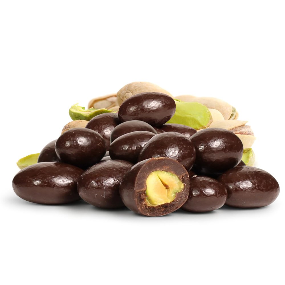 Dark Chocolate Covered Pistachio by It's Delish, 2 lbs Bulk Bag | Chocolate Candy Nuts Bulk Pistachios Chocolates Sweet & Crunchy Nut Snack | Vegan, Kosher