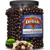 Dark Chocolate Covered Pistachio by It's Delish, 48 OZ Jumbo Container | Chocolate Candy Nuts Bulk Pistachios Chocolates Sweet & Crunchy Nut Snack | Vegan, Kosher view 1