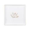 10.75" inch Square Plastic Plates Heavy Duty Plastic Hanukkah Dinner Plates with White Gold Chanukah Design Hanukkah Party Disposable Charger Plate China Like Plastic Salad Plate Chanuka (24) view 1