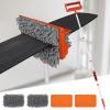 Qaestfy Ceiling Fan Cleaner Duster with 62.5 Extendable Long Handle Ceiling Fan Blade Cleaning Tool, Reusable Chenille & Microfiber Mop Head for Dusting Ceiling Fan Baseboard Wall Floor view 1