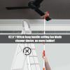 Qaestfy Ceiling Fan Cleaner Duster with 62.5 Extendable Long Handle Ceiling Fan Blade Cleaning Tool, Reusable Chenille & Microfiber Mop Head for Dusting Ceiling Fan Baseboard Wall Floor view 2