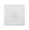 10.75" inch Square Plastic Plates Heavy Duty Plastic Hanukkah Dinner Plates with Clear Gold Chanukah Design Hanukkah Party Disposable Charger Plate China Like Plastic Salad Plate Chanuka (32) view 1