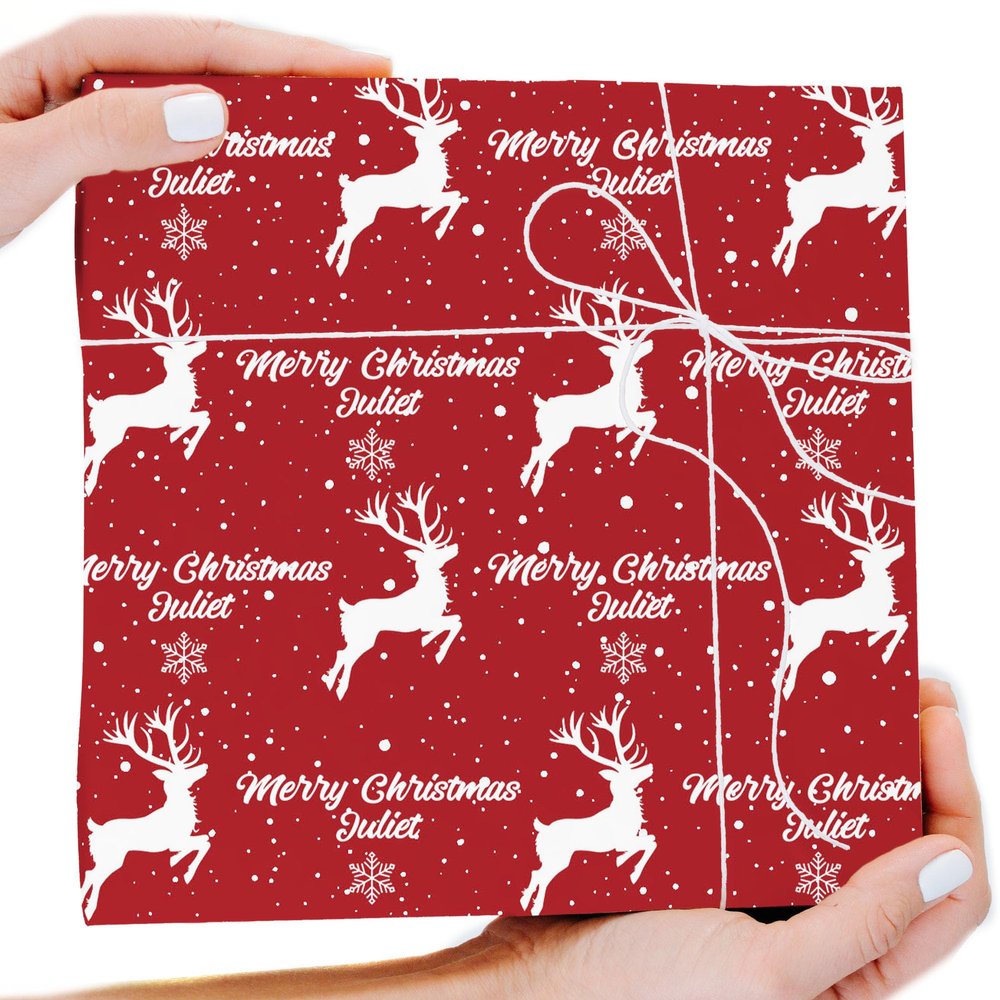 Artsadd Personalized Christmas Wrapping Paper Rolls for Boys&Girls Kids Adults, Customized Funny Christmas Gift Wrapping Paper Custom Gift Wrap Roll 58 x 23 Inches
