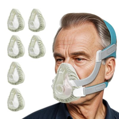 6 Pack Mask Liners for CPA, Comfortand Leak-Free Experience. Silky Full face Mask Covers One-Size-Fits MostRespironics DeVilbiss Reduce Noisy & Red Marks