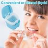 Denture Case Denture Bath Box False Teeth Storage Box with Rinsing Basket Portable False Teeth Storage Case Orthodontic Dental Retainer Box for False Teeth Storage Soaking Cleaning  view 2