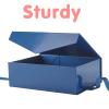 HAPPY POTATO 5 Large Gift Boxes withLid and Ribbon 11.5x8.1x3.8 Inches, Groomsmen Proposal Boxes, Magnetic Blue Gift Boxes for Presents (Glossy Blue, Pack of 5) view 4