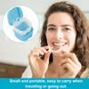 SAEHAEYEE Denture Case Denture Bath Box False Teeth Storage Box with Rinsing Basket Portable False Teeth Storage Case Orthodontic Dental Retainer Box for False Teeth Storage Soaking Cleaning (Wathet) view 4