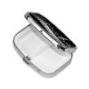 Men Women Pill Box Medicine Pill Case, White Piano Keys with Musical Notes Black Portable Medicine Tablet Vitamin Holder Organizer for Purse Pocket Travel Gift view 2