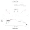 VisionGlobal Pure Titanium Frame for men/women Blue Light Blocking,Hand-set Diamond Fashion Glasses (Pink Clear, 2.00 Magnification) view 3