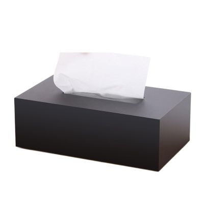 WALDOR Tissue Box Holder Acrylic Paper Drawer, Living Room Meeting Room Minimalist Paper Drawer, Black Tissue Drawer Decorative Napkin Holder (Size : Small)