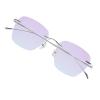 VisionGlobal Pure Titanium Frame for men/women Blue Light Blocking,Hand-set Diamond Fashion Glasses (Sliver Purple, 3.00 Magnification) view 1