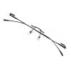 VisionGlobal Pure Titanium Frame for men/women Blue Light Blocking,Hand-set Diamond Fashion Glasses (Black Clear, 3.00 Magnification) view 1