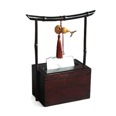 Tissue Box Holder Chinese Style Purple Bamboo Living Room Paper Box, Home Solid Wood Napkin Box, Living Room Dining Room Decoration Decoration Paper Towel Box Decorative Napkin Holder ( Color : 4 )