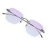 VisionGlobal Pure Titanium Frame for men/women Blue Light Blocking,Hand-set Diamond Fashion Glasses (Grey Purple, 2.00 Magnification) view 1